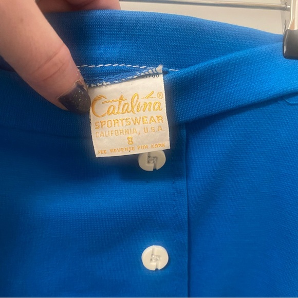 Vintage Catalina Blue A-Line Skirt - Picture 7 of 12